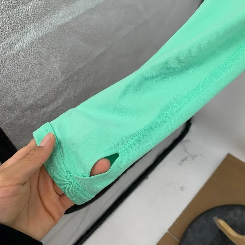 Nike Top Womens XS Extra Small Pistachio Dri Fit Element Running Half Zip *READ